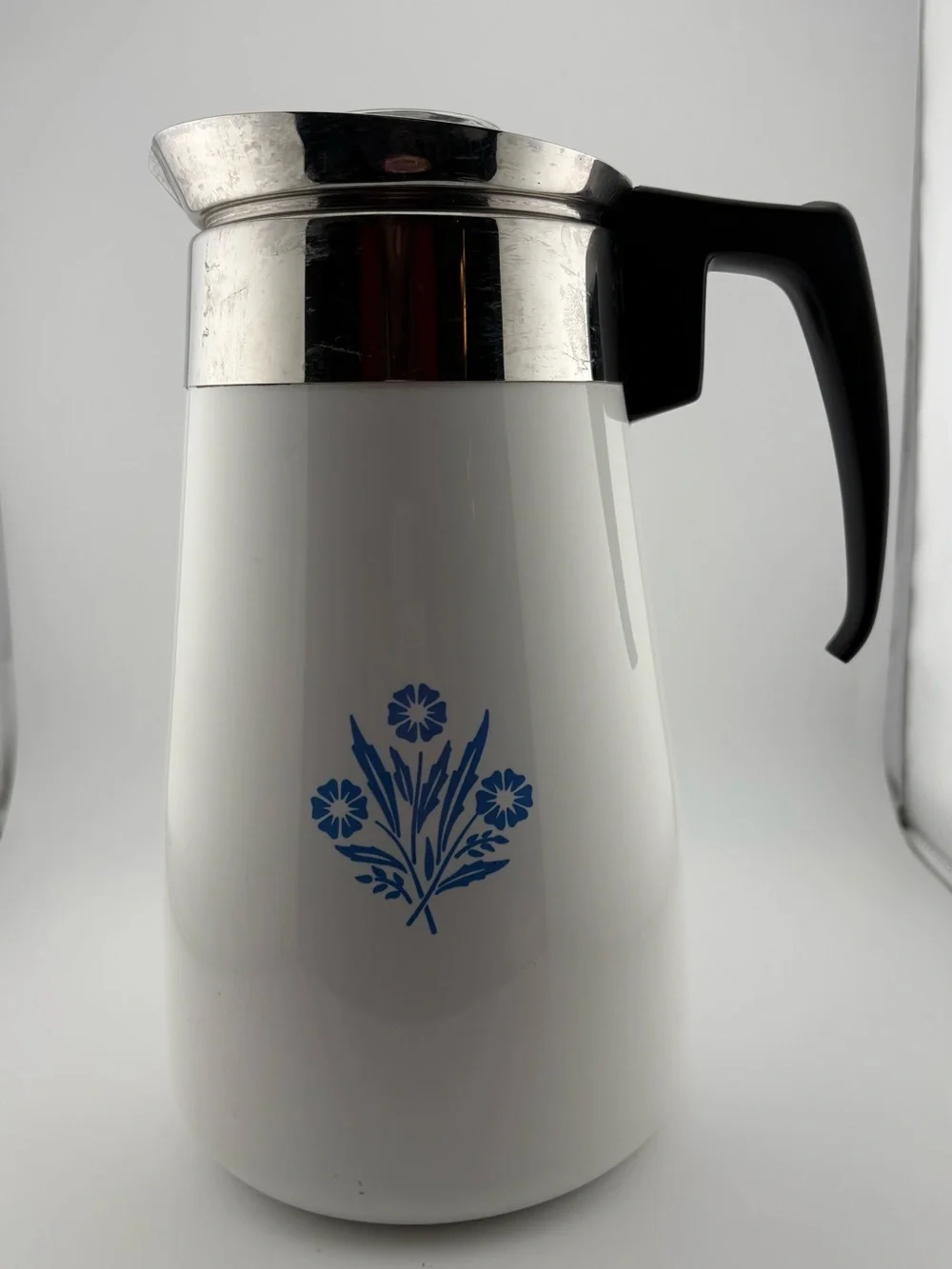 Corning Ware Blue Cornflower 9 Cup Percolator with insides and lid
